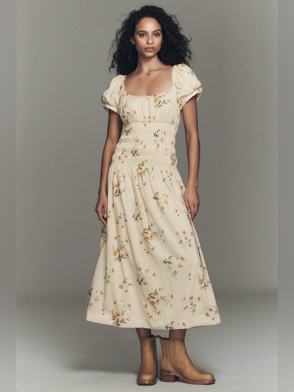 Reformation Riva Smocked Dress NWT